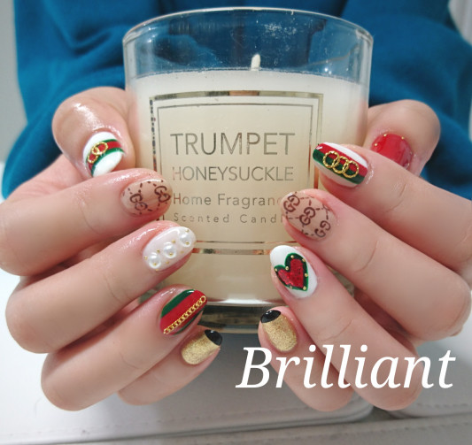 グッチネイル ハートフット Brilliant Nail Salon