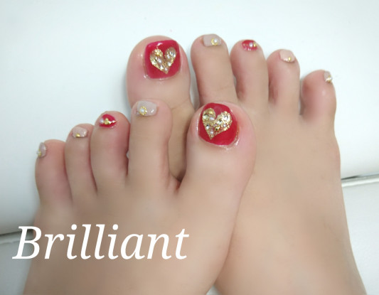 グッチネイル ハートフット Brilliant Nail Salon