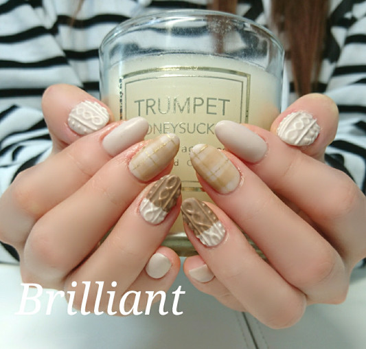 冬ネイル バレンタイン マットネイル Brilliant Nail Salon