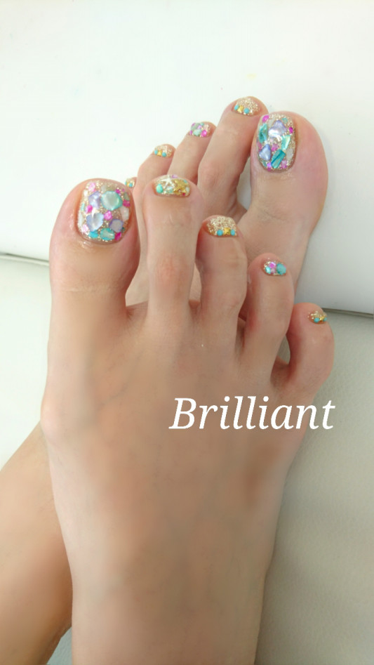 夏 シェルネイル きれいネイル Brilliant Nail Salon