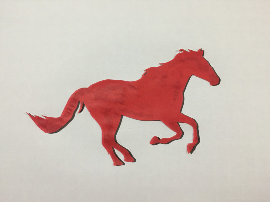 お馬さんの切り絵に挑戦 そら模様 お馬さんの切り絵に挑戦 そら模様