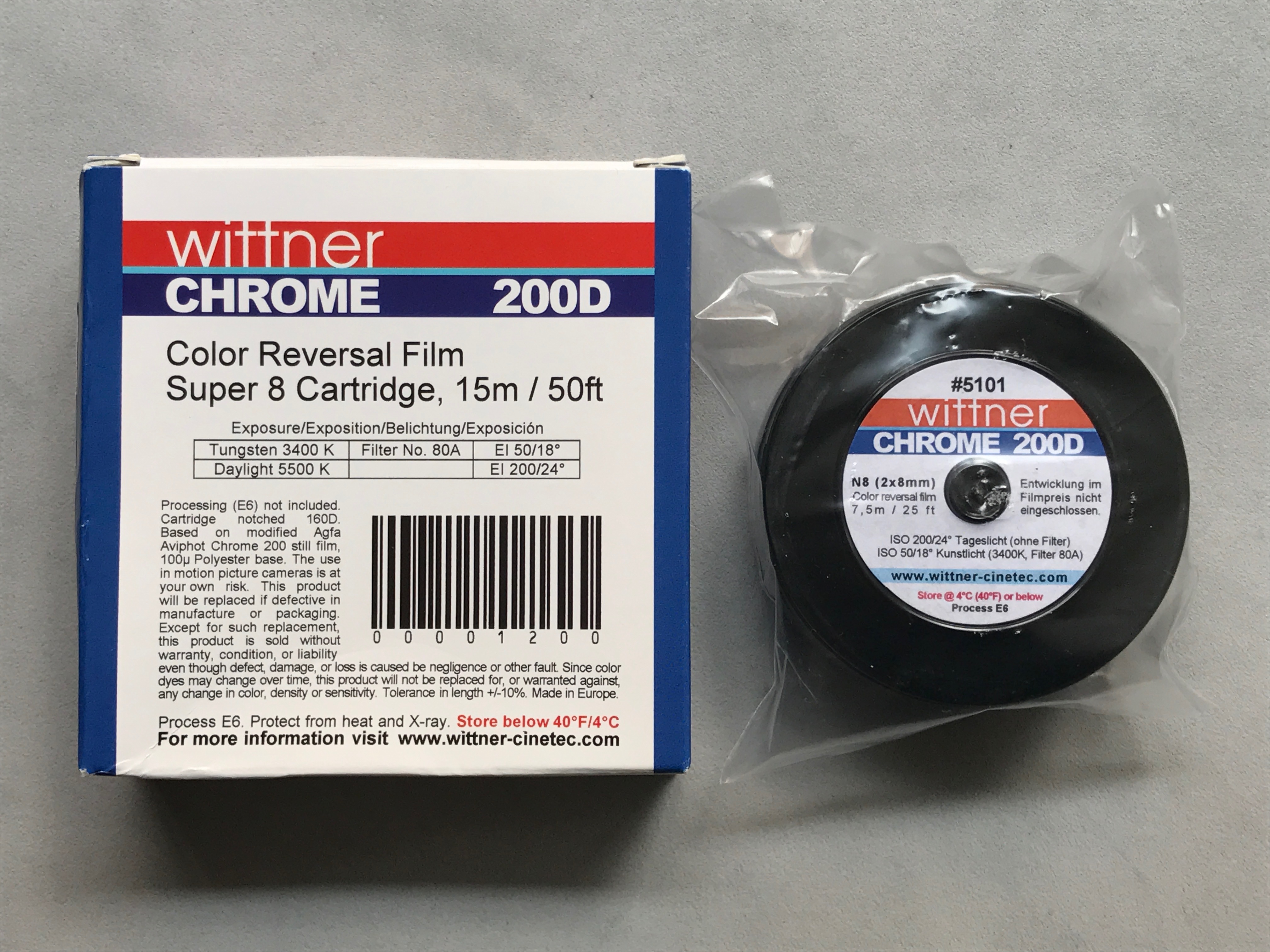 【hanabifilm】Wittner CHROME カラーフィルム2本 WITTNERCHROME 200D for Double 8 Cameras | Cinecamera Journal
