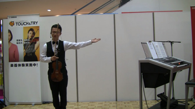 おぎゃっと21 ゆめタウン徳島での演奏を終えて バイオリン講師 森基之