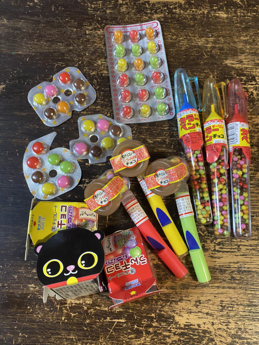 駄菓子アレンジレシピ カギつこチョコでおはじき白玉 不思議なgarage けるーむぽるん