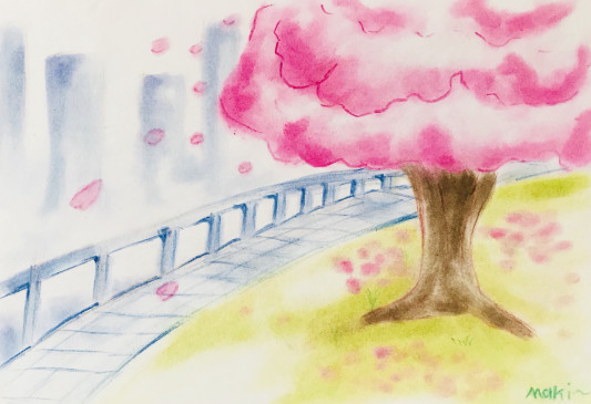 新しいコレクション 桜の木 イラスト 色鉛筆