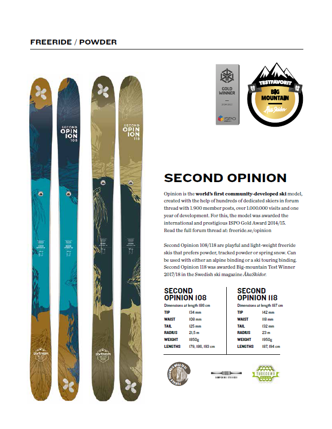 柔らかな質感の スキー板 EXTREM スキー板 板 OPINION108 www.aflima