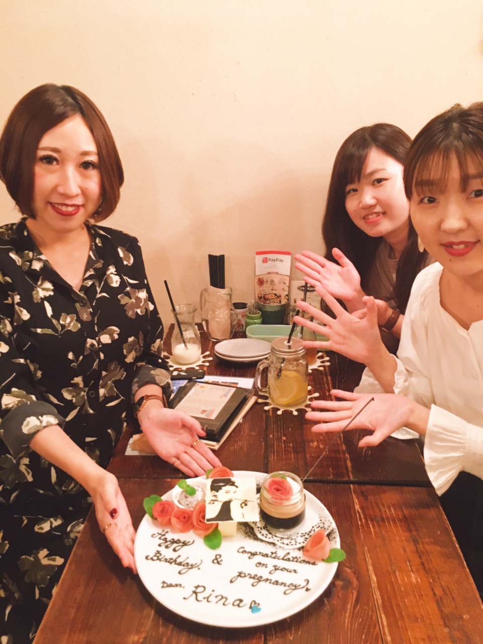 昨夜のハッピーバースデー 妊娠おめでとう 小料理toco Creative Kitchen