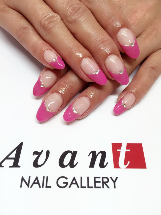 クリアピンクフレンチ 4320 伊丹ネイルサロン Nail Gallery Avant アヴァン