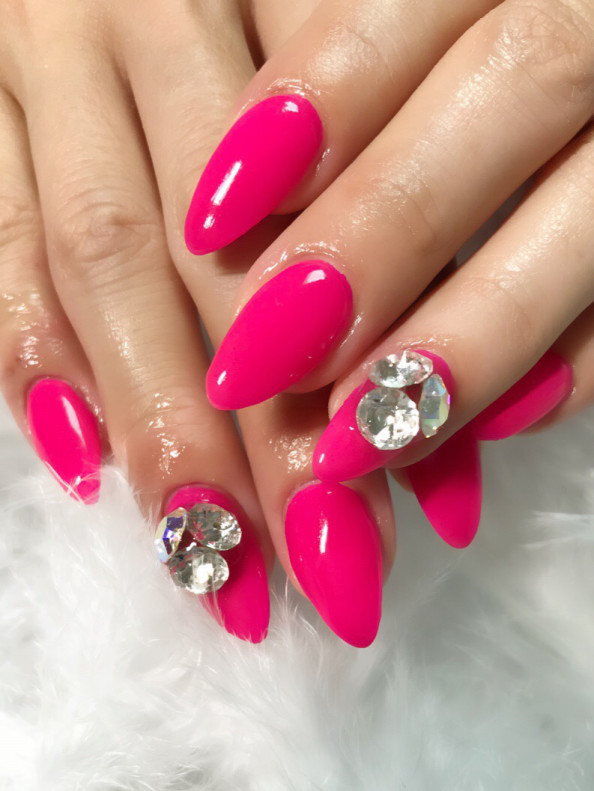 シンプル ビジューネイル Nail Salon Chouchou