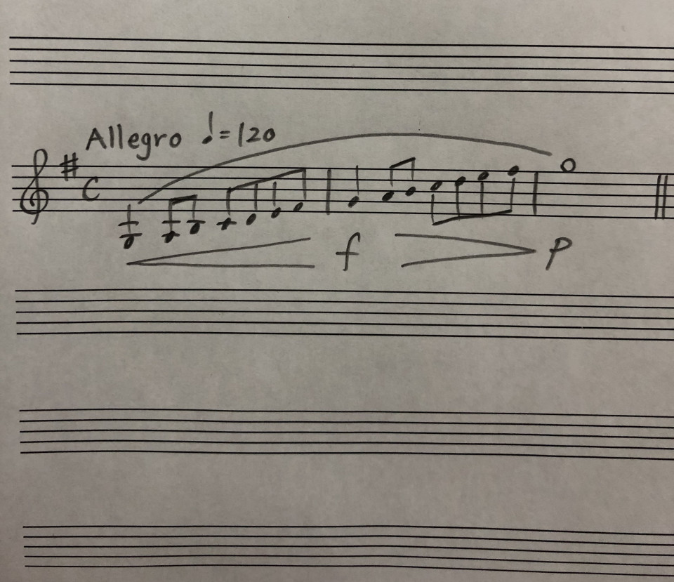 062 読みやすい手書き楽譜の書き方 2 ラッパの吹き方 Re