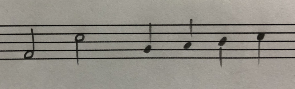 063 読みやすい手書き楽譜の書き方 3 ラッパの吹き方 Re