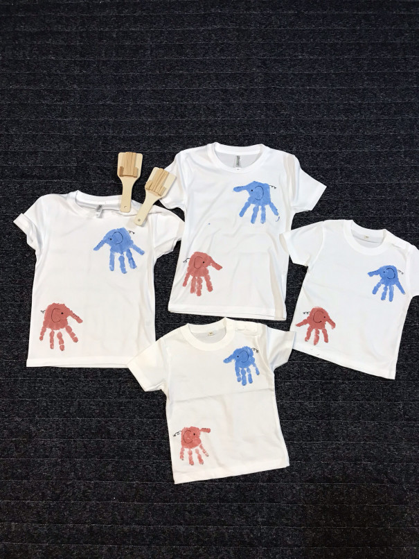 手形でtシャツ作り 札幌手型アート教室 Himawari Palette