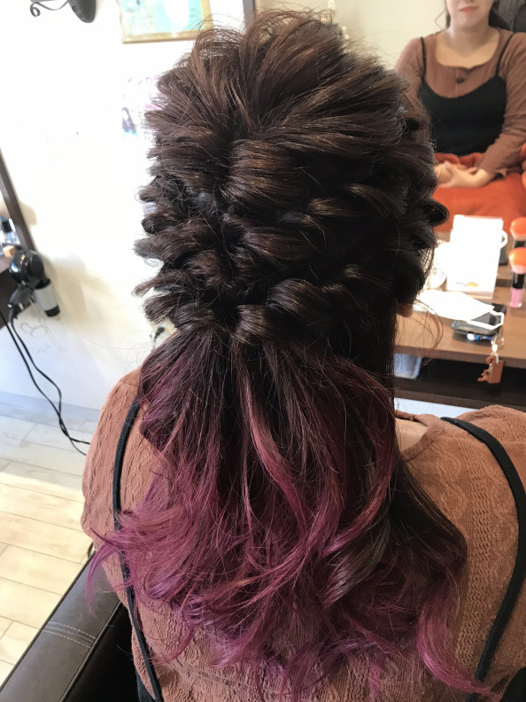 結婚式 ハーフアップヘアアレンジ 十三 美容室 ヘアサロン Sol A Hairmake ソルア ヘアメイク