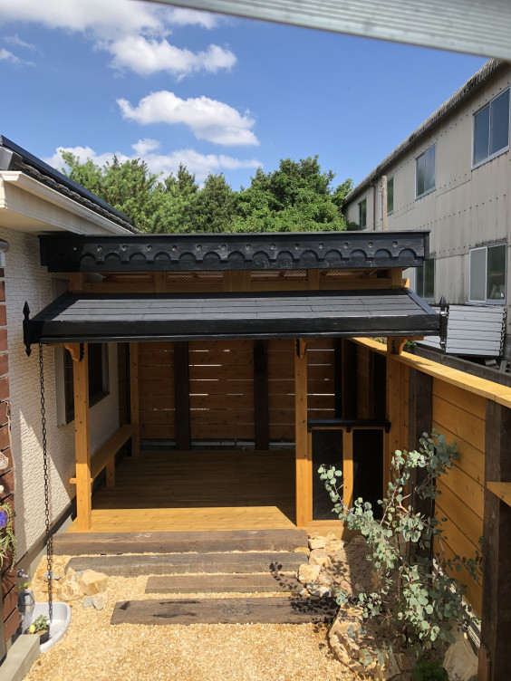 個人邸 小屋と木塀 やまと庭園 個人邸 小屋と木塀 やまと庭園