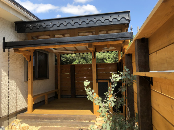 個人邸 小屋と木塀 やまと庭園 個人邸 小屋と木塀 やまと庭園
