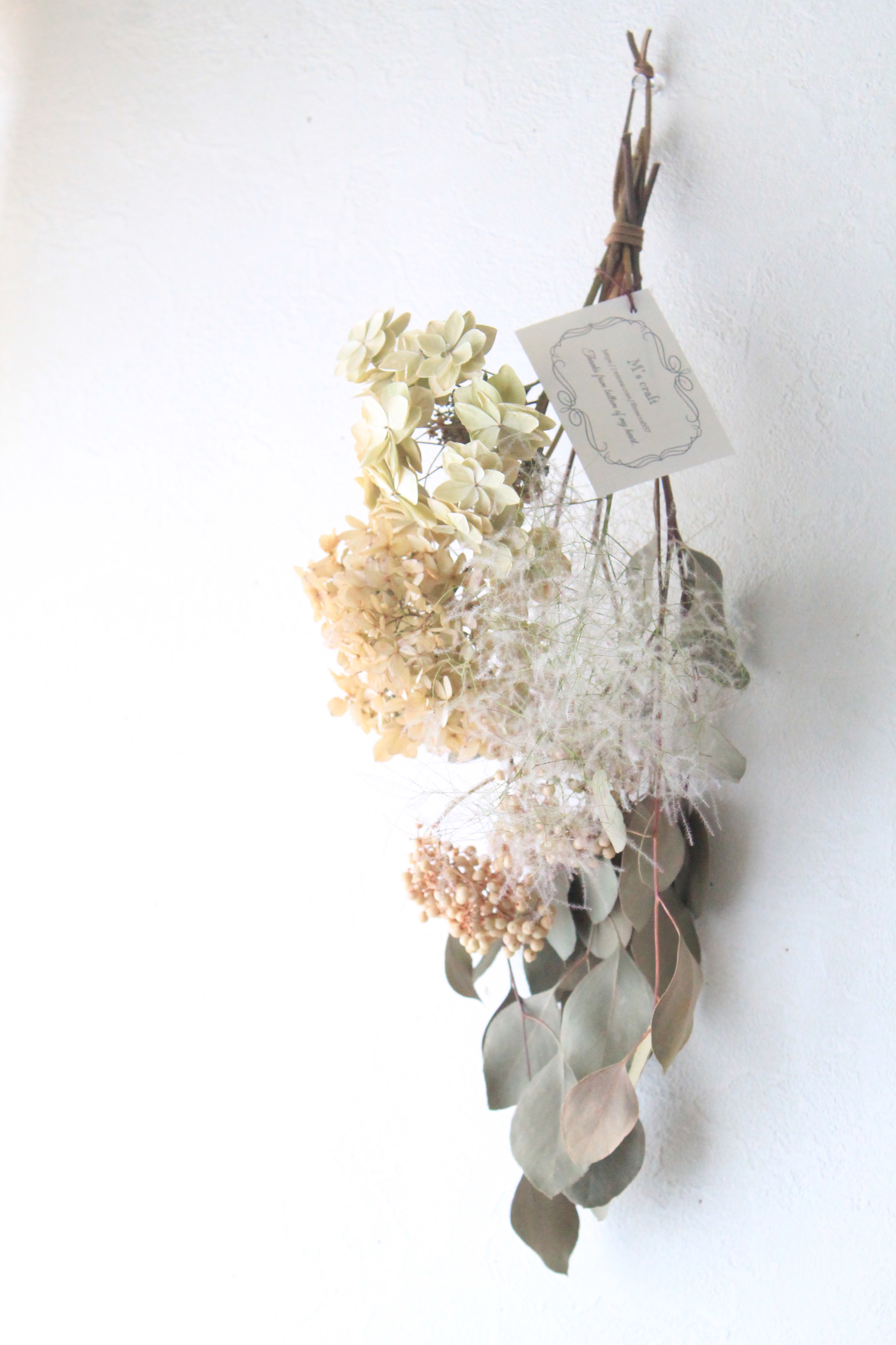 アンティーク風ドライフラワースワッグ | Dried Flower M's craft