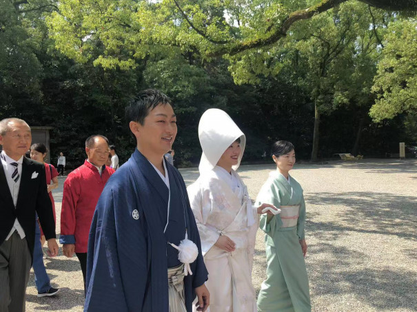 結婚式司会 名古屋 熱田神宮 新婦に贈る純和風婚 日中バイリンガルmc