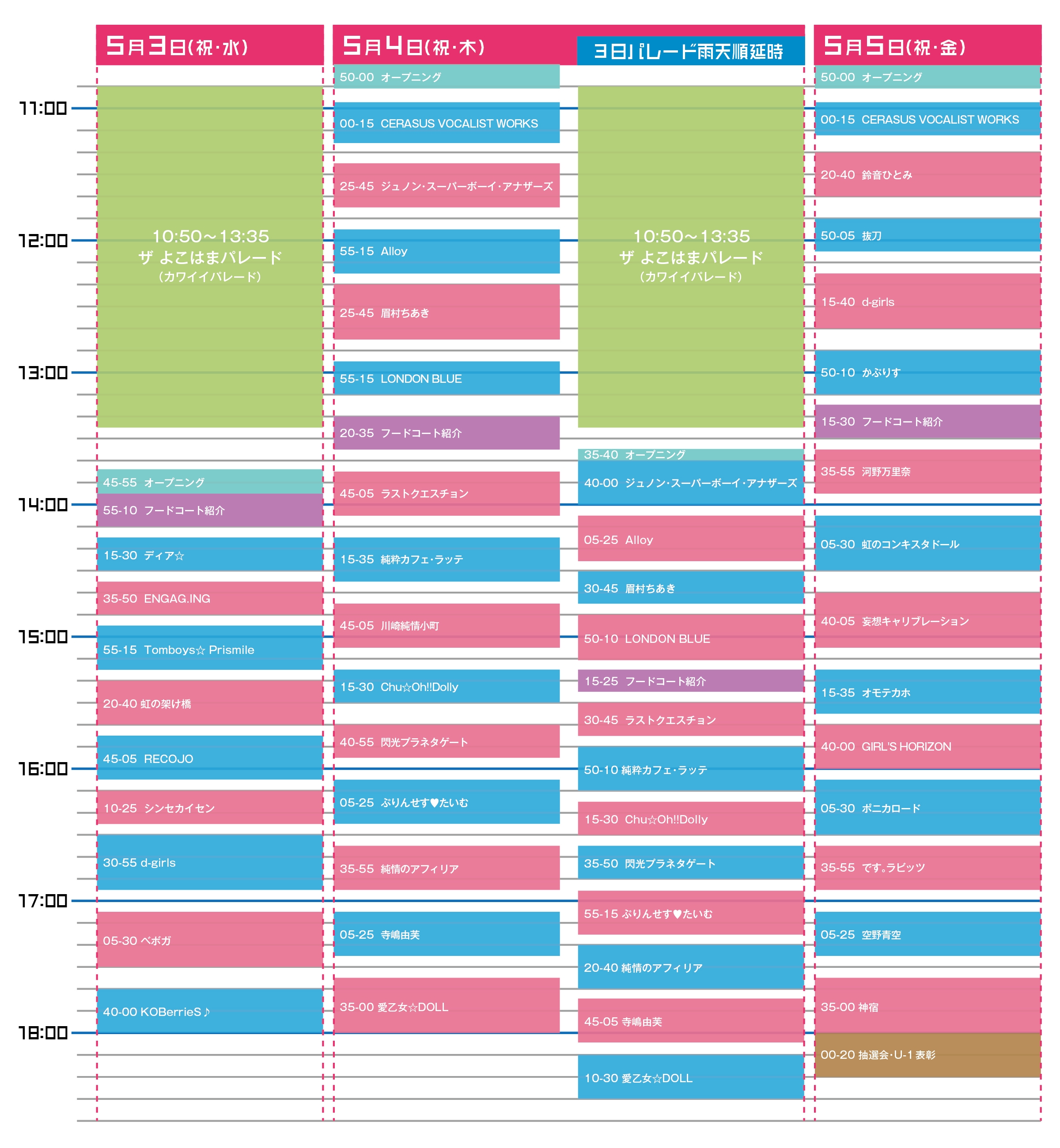 ヨコハマカワイイパーク18 タイムテーブル解禁 空野青空オフィシャルサイト