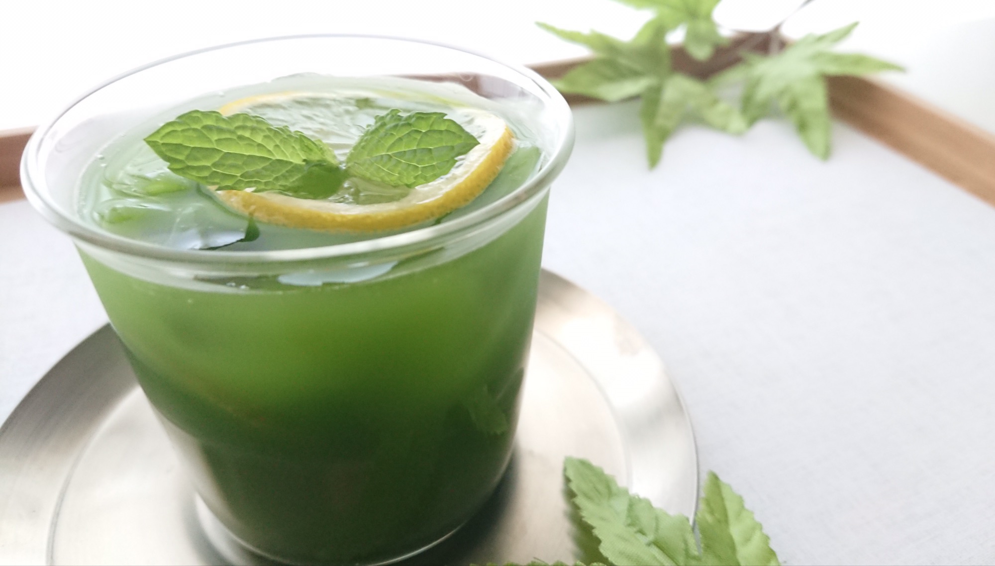 グリーンティー風 レモン冷抹茶 日本茶教室 松濤