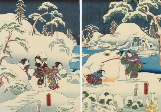 江戸名所図会 でたどる江戸の四季 19 冬 ２ 二軒茶屋 防寒対策 粋なカエサル