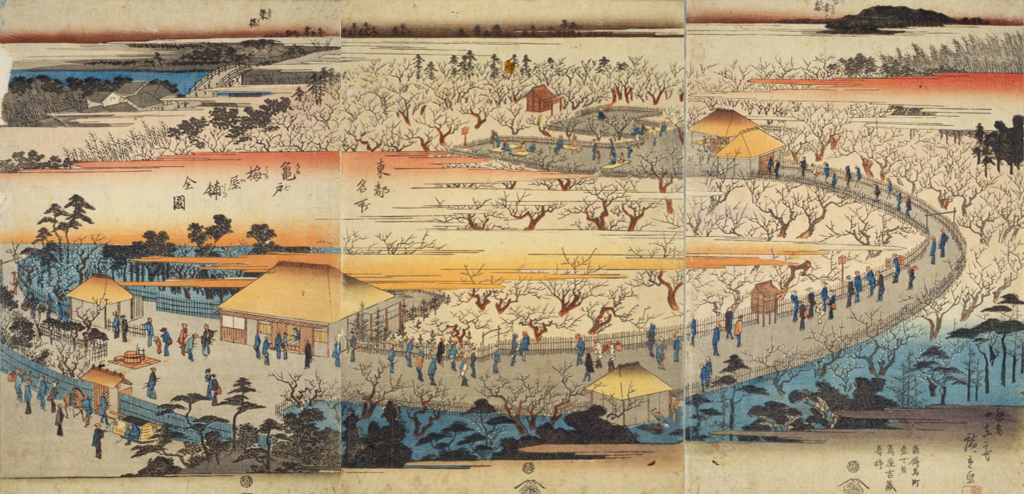 ゆめsaku 美品 梅 仕付け糸付“の高りを色づける薫り高い花笑みで迎える新春”長襦袢 h-210