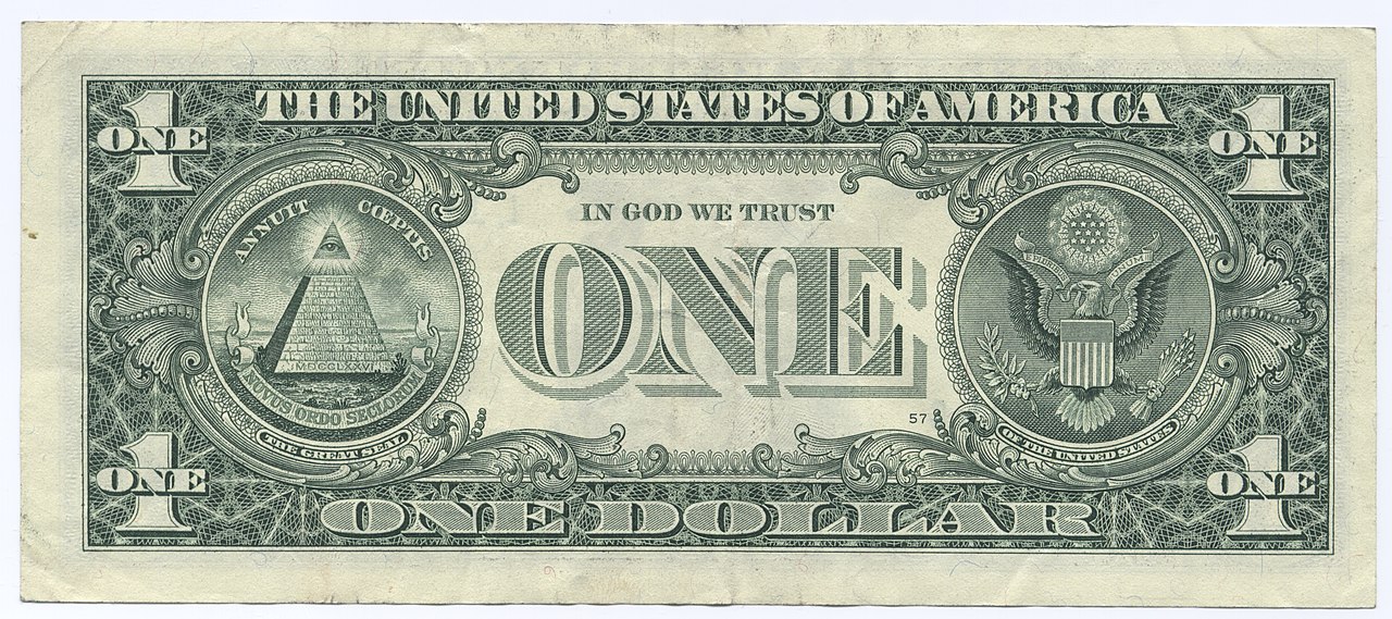 　US１ドル　製造年無し 「In God We Trust」 宗教国家アメリカの誕生」2 宗教色（2）「IN GOD WE TRUST」 | 粋な