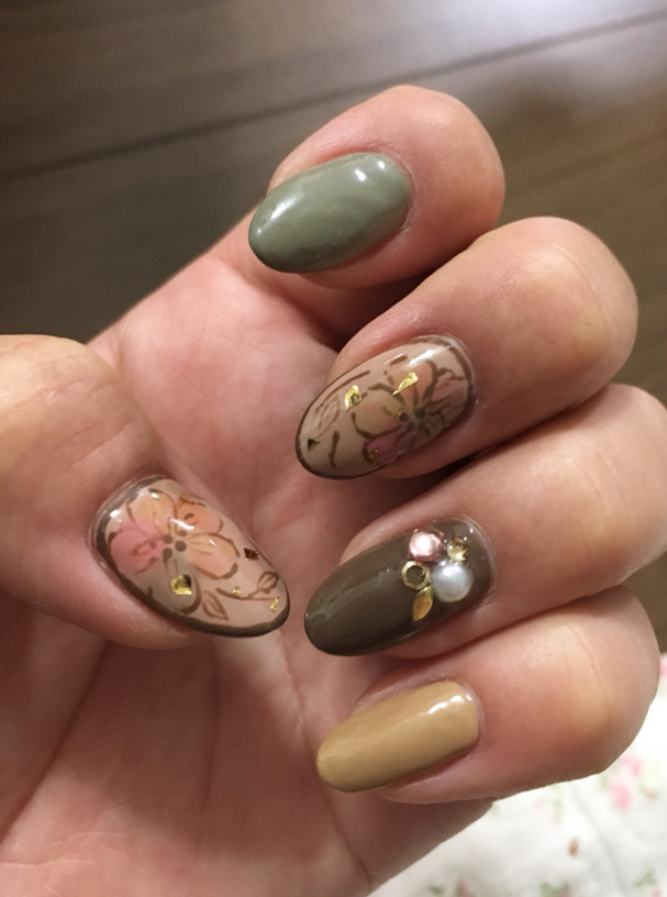 一足早く秋ネイル Free Nail