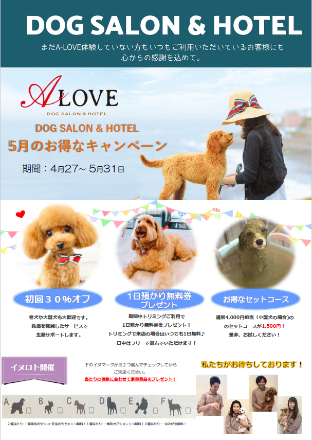 New 静岡小黒店 Dog Salon Hotel A Love Official Blog