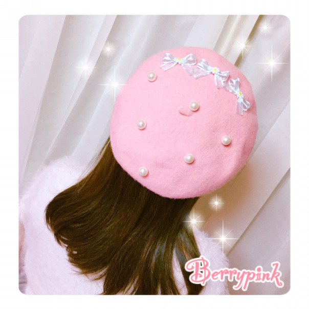 いちごベレー帽発売 Berrypink ベリーピンク