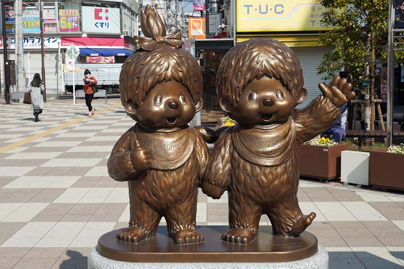 モンチッチ銅像 | Bronze statue of Monchhichi | かつしかあつめ