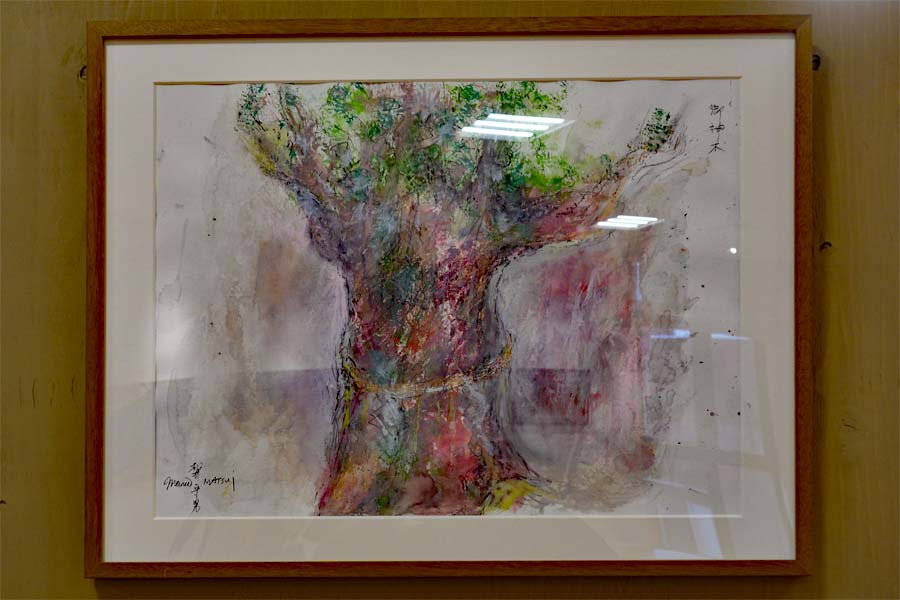 光の画家 松井守男が描いた鎮守の杜 熊野神社 | Morio Matsui drawing