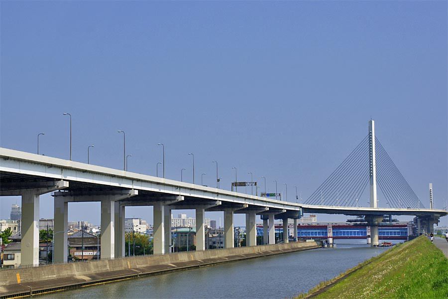 かつしかハープ橋 Katsushika Harp Bridge 葛飾写真私蔵館 Private Katsushika Collection By Photograph