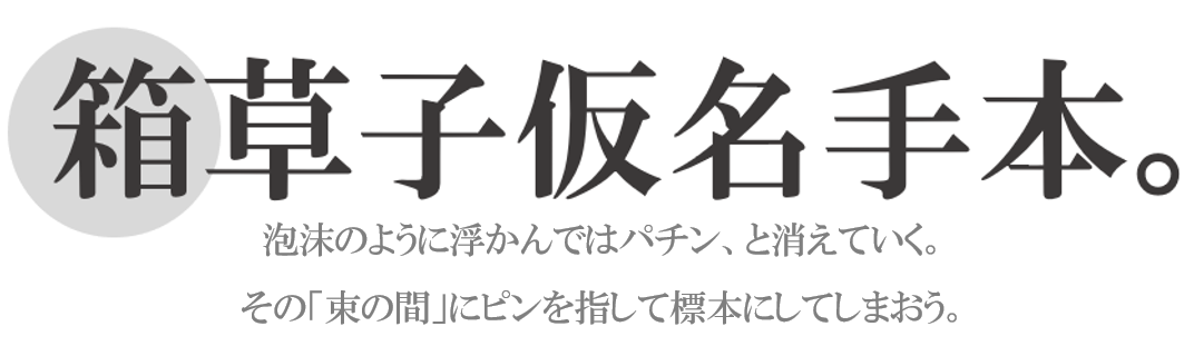 眼中の人 九条武子 を思ふ 箱草子仮名手本