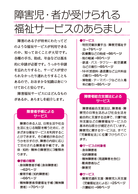 割引購入 障害のある子が将来にわたって受けられるサービスのすべて