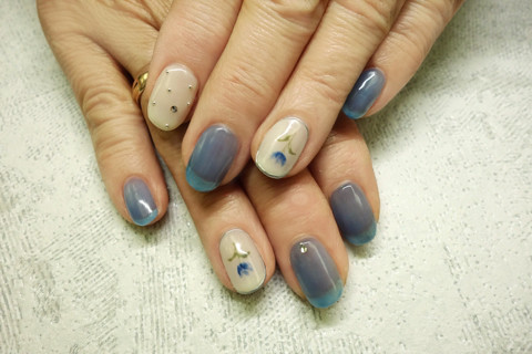 ワンカラーネイル 青梅市ネイルサロン Nailsalon Mousse