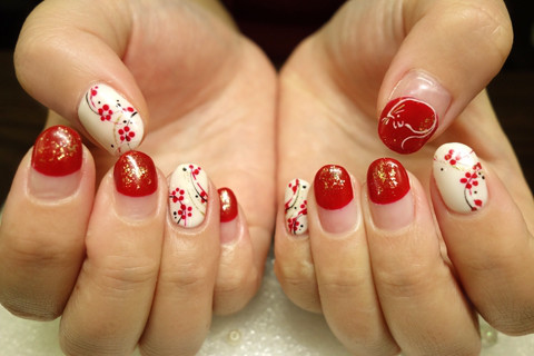丸フレンチ和ネイル 青梅市ネイルサロン Nailsalon Mousse 丸フレンチ和ネイル 青梅市ネイルサロン Nailsalon Mousse