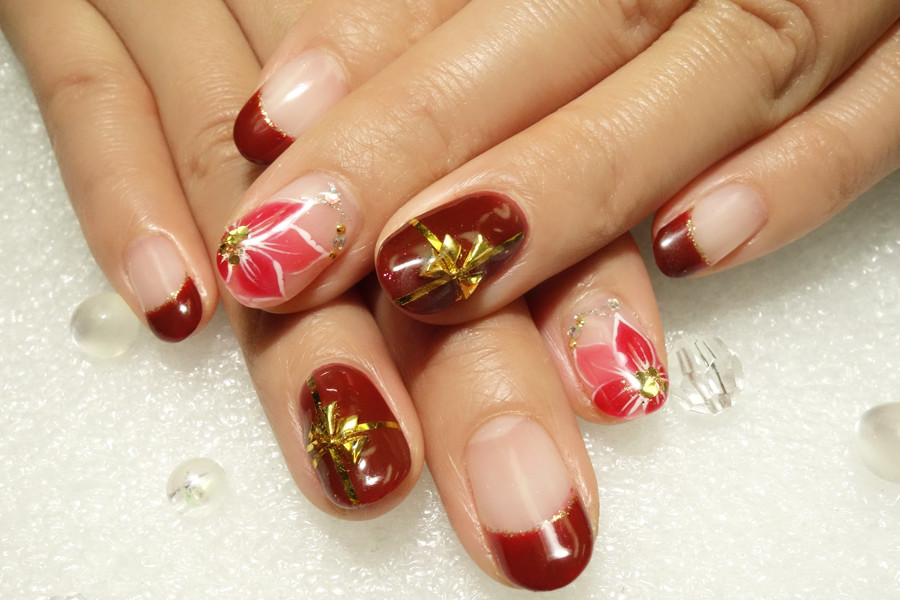 大人のクリスマスネイル 青梅市ネイルサロン Nailsalon Mousse