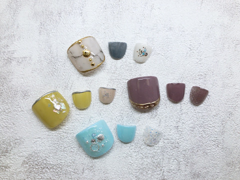 6月の定額フットネイル 青梅市ネイルサロン Nailsalon Mousse