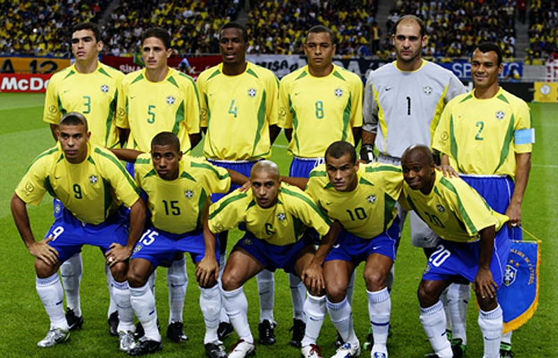 2002年日韓W杯ブラジル代表 優勝メンバー直筆サイン入りユニフォーム 