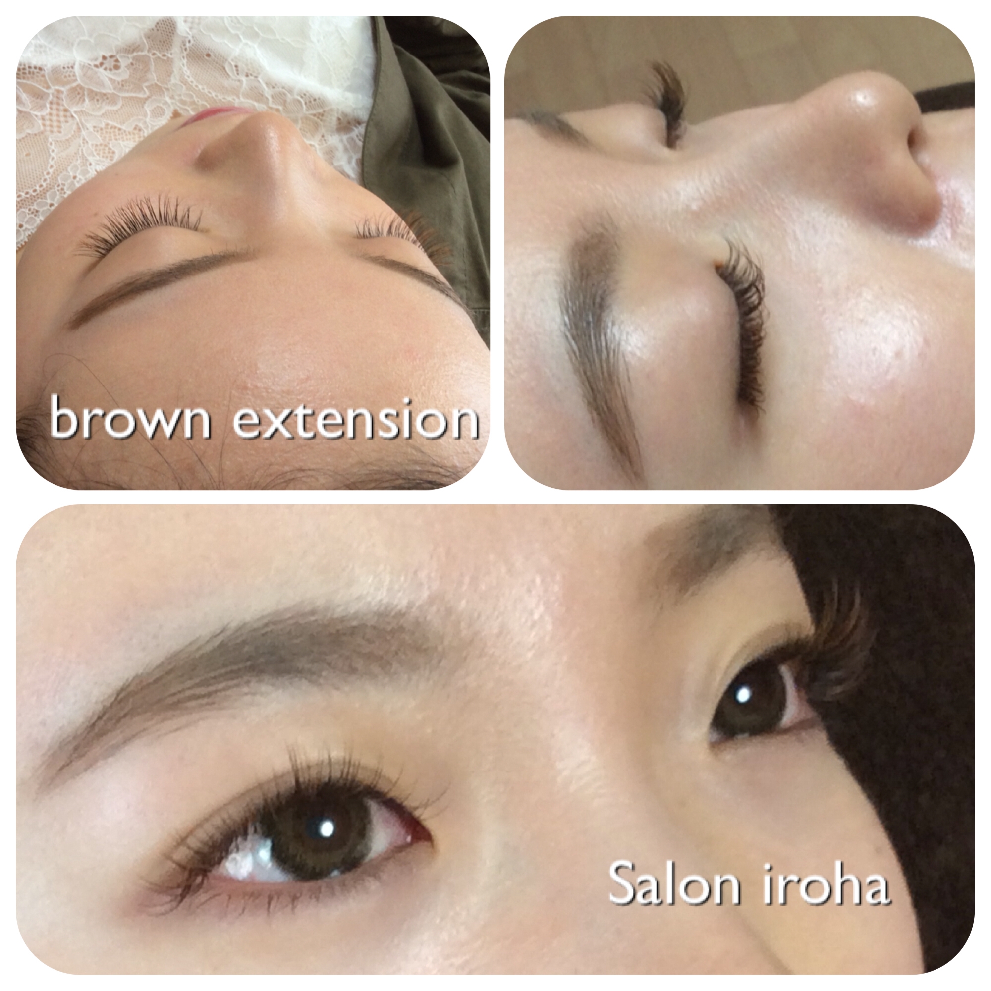 マツエク カラーエクステbrown 山口県防府市マツエクサロン Salon Iroha サロンいろは