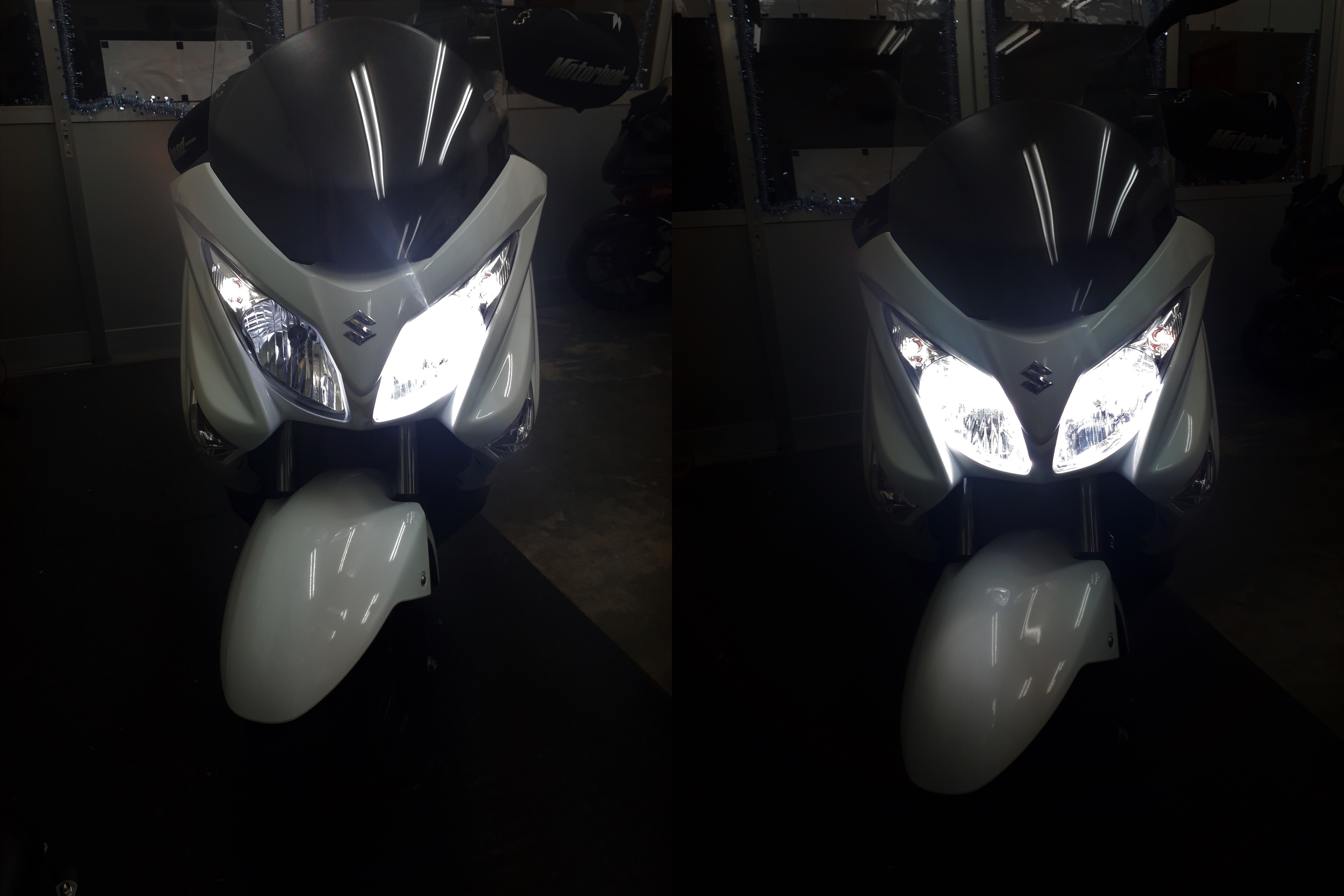 バーグマン200 LEDヘッドライト、ポジションランプ | モトガレージジョーカー(MOTO GARAGE JOKER)