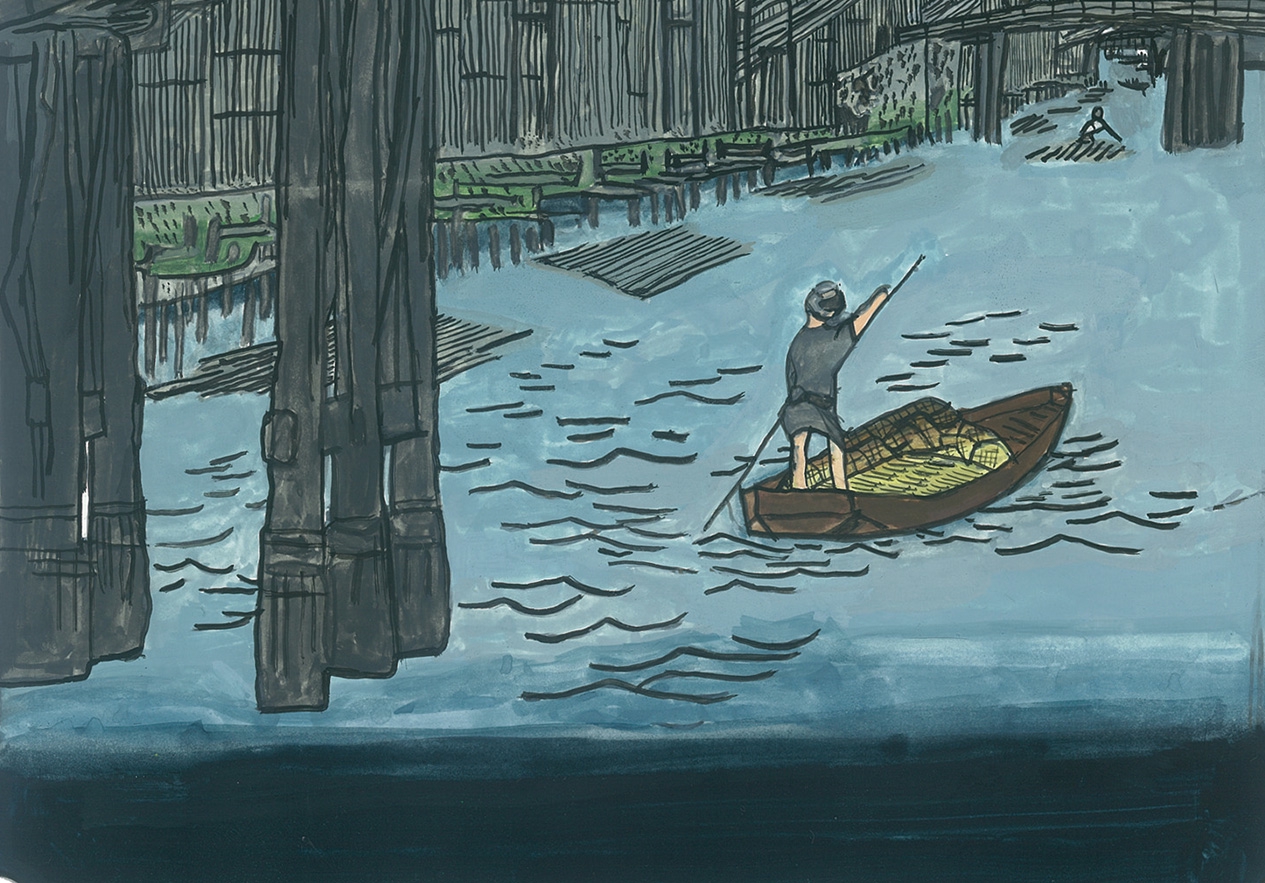 掛軸　竹絵　画家　板橋道人 掛軸 竹絵 画家 板橋道人