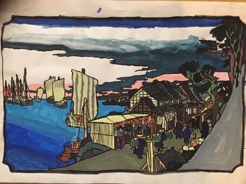 東海道五十三次模写（2017年）その① | 模写絵師つね吉八卦鏡