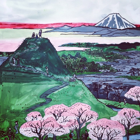 目黒新富士 ーめぐろしんふじー | 模写絵師つね吉八卦鏡