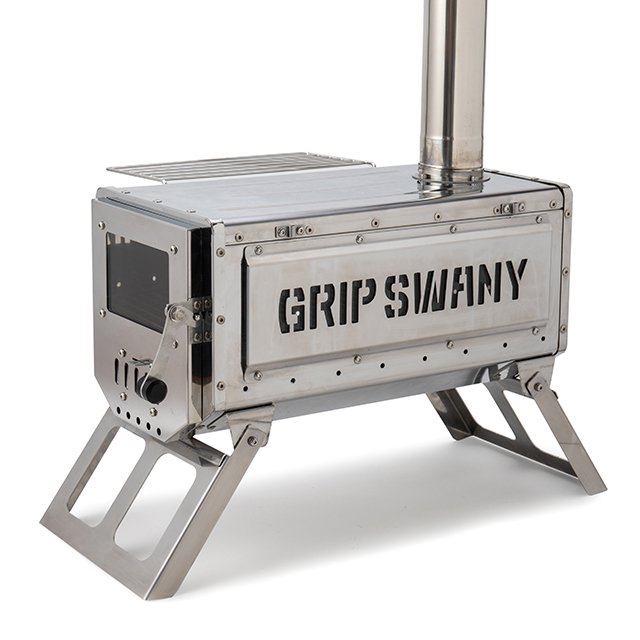 超希少GRIP SWANY GS WOOD STOVE 薪ストーブ グリップスワニー 話題の薪ストーブ&煙突穴を備えたワンポールテントで