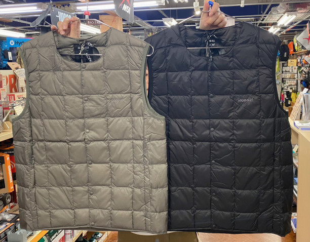 グラミチ タイオン コラボ 昨年大人気のインナーダウンジャケット インナーダウンベストがついに入荷 愛媛県松山市のアウトドアショップ