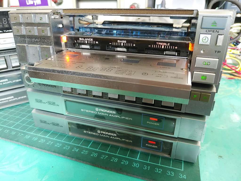 FX-K7（1983年モデル）、故障、分解、修理。カセットテープ再生回転 ...