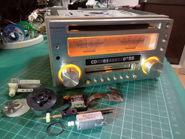 CQ-VX5500D、故障、分解、修理。CD時々音飛び。広島県からのご依頼 