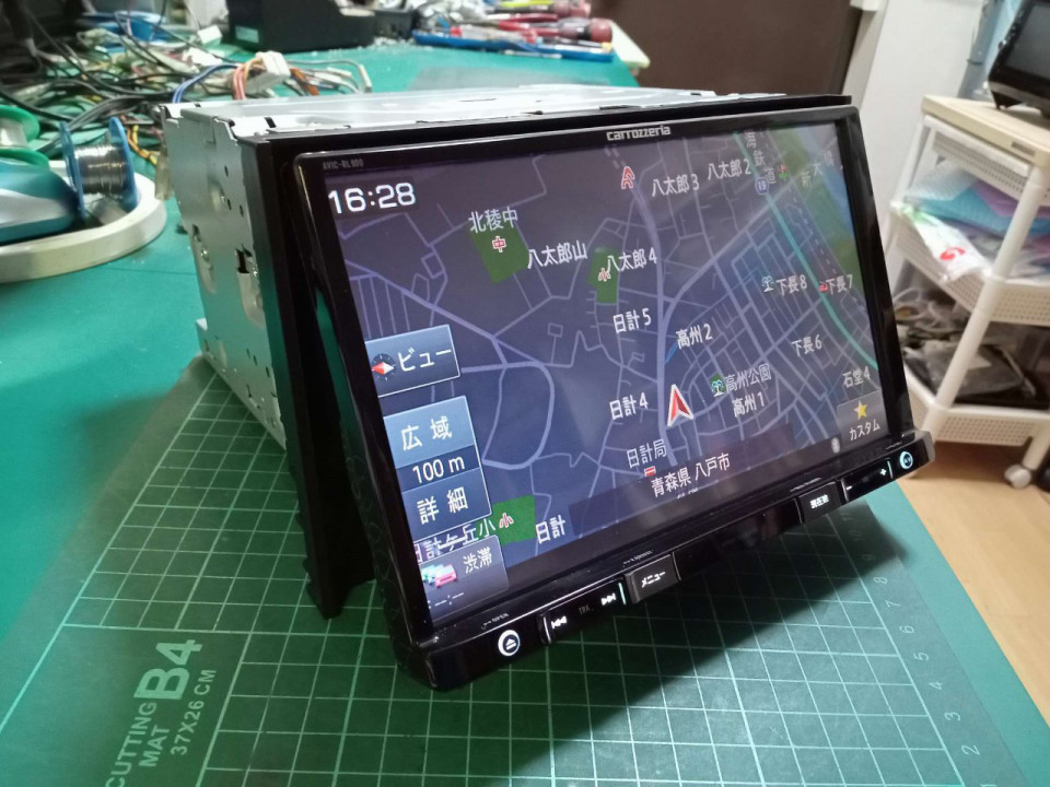 AVIC-RL900、故障、分解、修理。下部ボタン操作出来ず。福島県からのご 