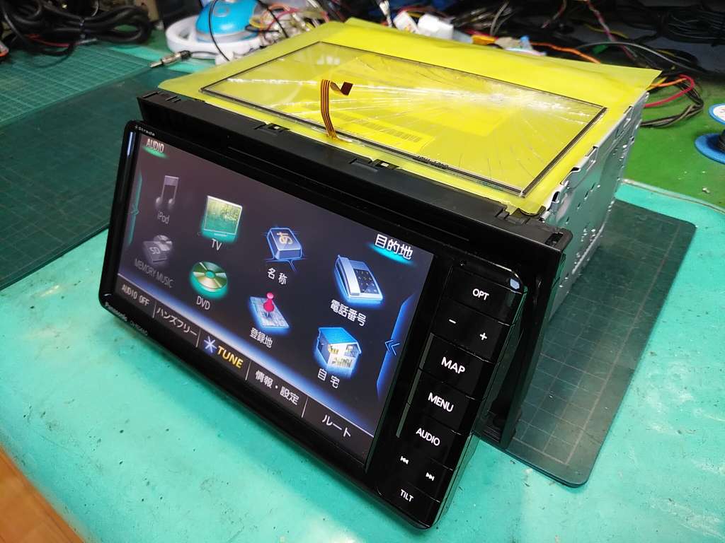 CN-RE04WD、故障、分解、修理。タッチパネル破損。愛知県からのご依頼